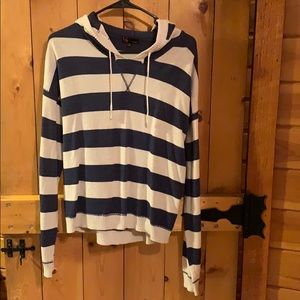 Hooded sweater shirt, fits like M